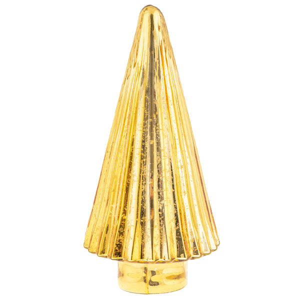 Gold Fluted Mercury Glass Trees