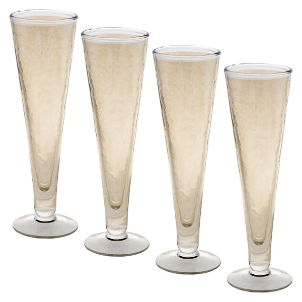 Amber Catalina champagne flute set