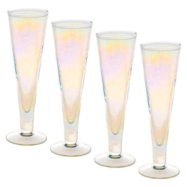 Iridescent Catalina champagne flute set