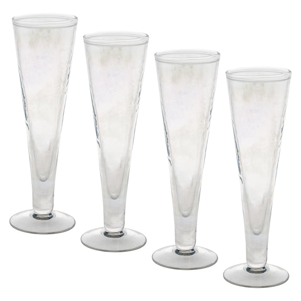 Clear Catalina champagne flute set