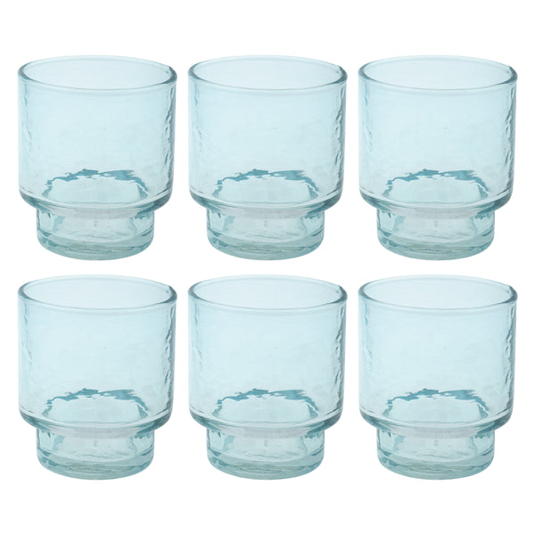 Teal Stacking Glasses