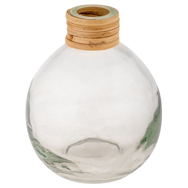 Small Catalina glass & cane wrapped vase