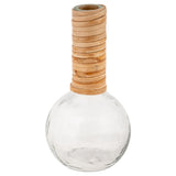 Medium Catalina glass & cane wrapped vase