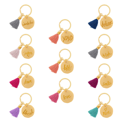 Round Tassel Keychain Assortment Variations View