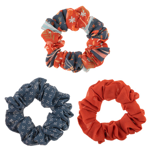 Mushroom chiffon scrunchies