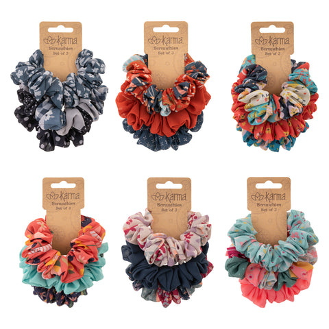 Chiffon Scrunchie Assortment variables view