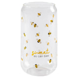 Bee beer can glass