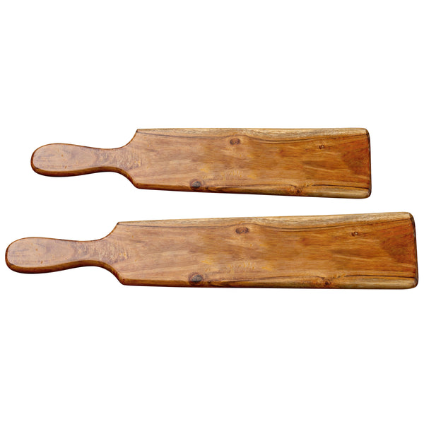 Flat Wooden Appetizer Trays (Set of 2)