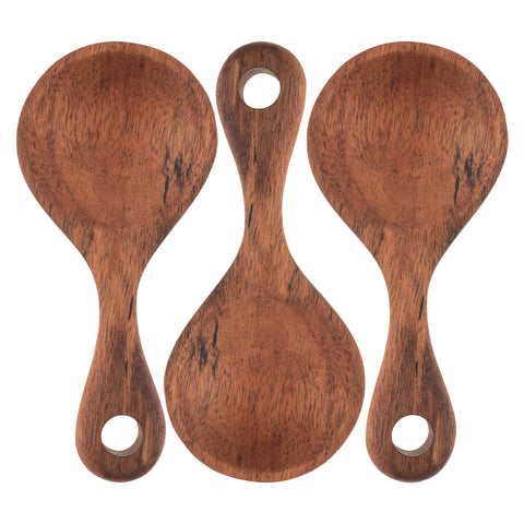 Short Wood Serving Spoons