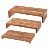 Natural Wood Nesting Risers Set of 3