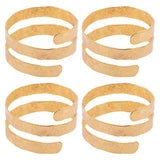 Gold spiral napkin rings
