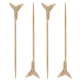 Gold mermaid tail cocktail picks