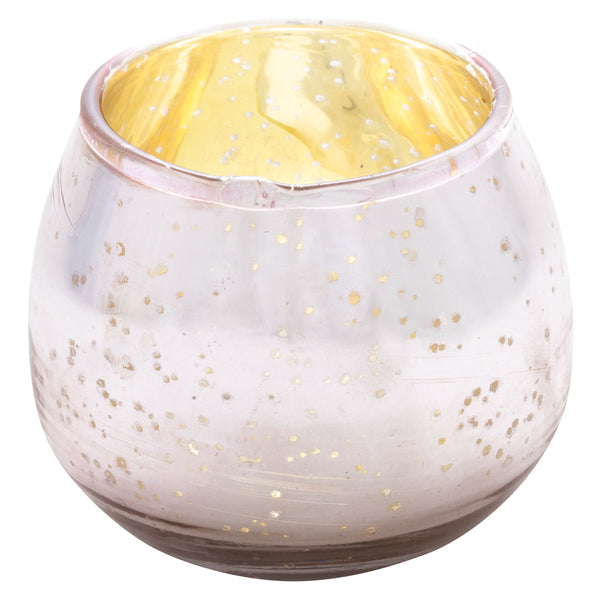 Blush 3.5" mercury barrel votive front view