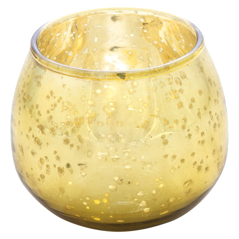 Gold mercury tapered glass votive