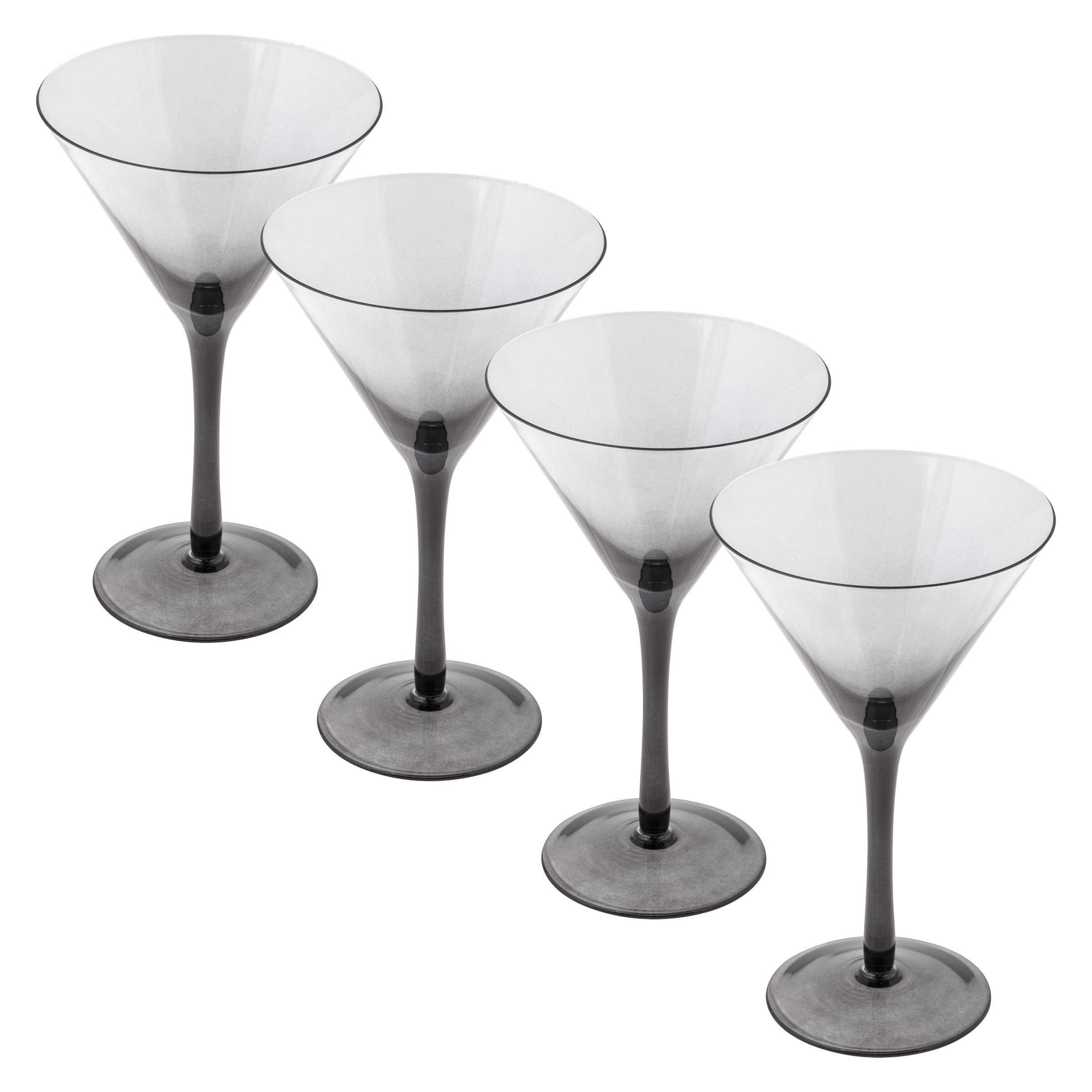 Etched Olive Branch Martini Glasses