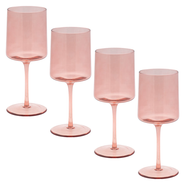 Blush Mid Century Wine Glasses