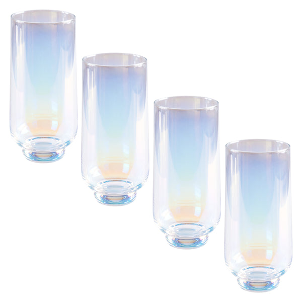 Clear luster Lexi collection highball set
