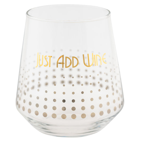 Just Add Wine Chic Stemless Wine Glass