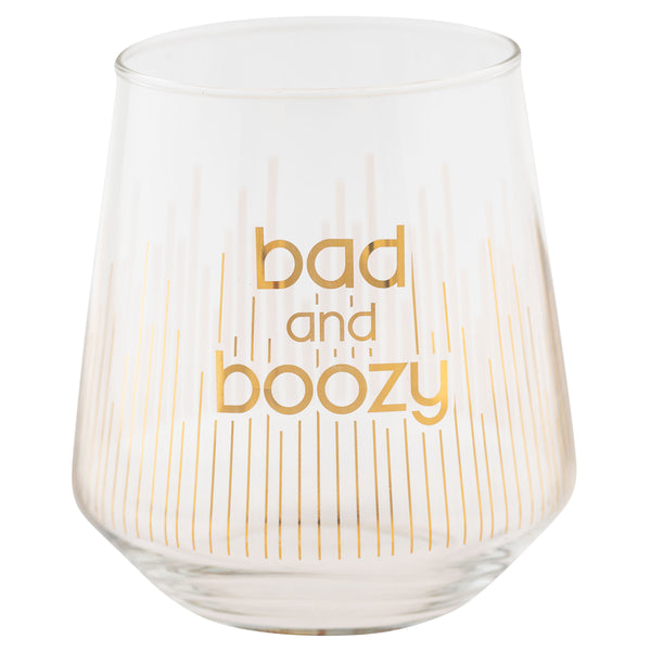 Bad and Boozy Chic Stemless Wine Glass