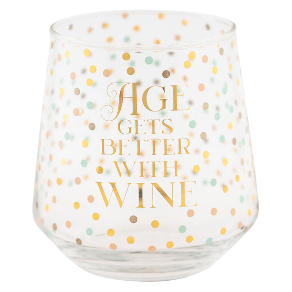 Gets Better Chic Stemless Wine Glass