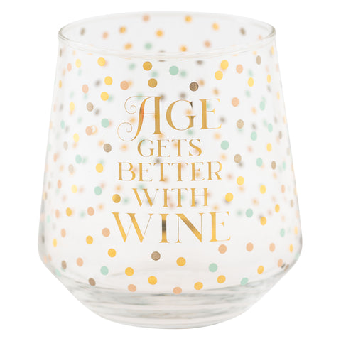 Gets Better Chic Stemless Wine Glass