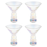 Clear iridescent Lexi collection martini glass set