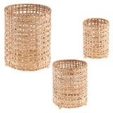 Natural Rattan Hurricanes Set of 3