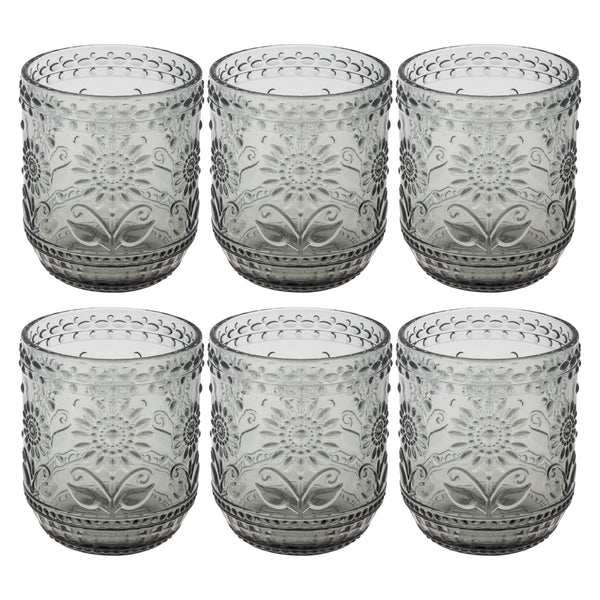 Floral Patterned Drinking Glass