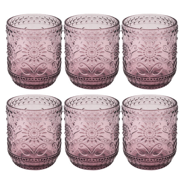 Floral Patterned Drinking Glass