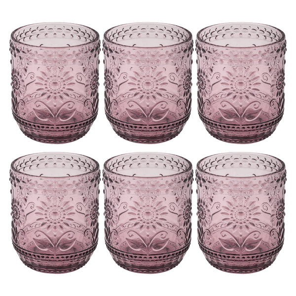 Floral Patterned Drinking Glass