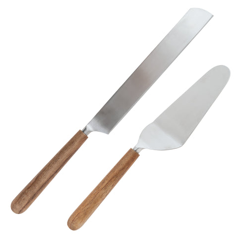 Wood Cake Servers