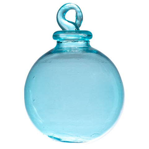 Aqua Lucia transparent glass ornament