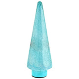 Large aqua crackle glass tree