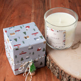 Car/Cedar boxed candle packaging view