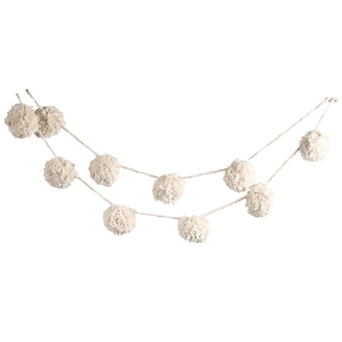 Ivory Pom Pom Garland