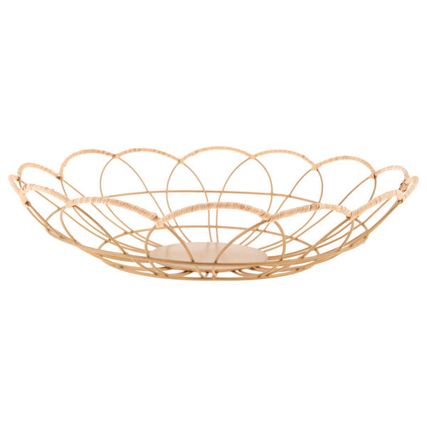 Wire & Cane Flower Basket