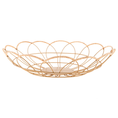 Wire & Cane Flower Basket