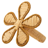 Ochre Raffia Floral Napkin Ring