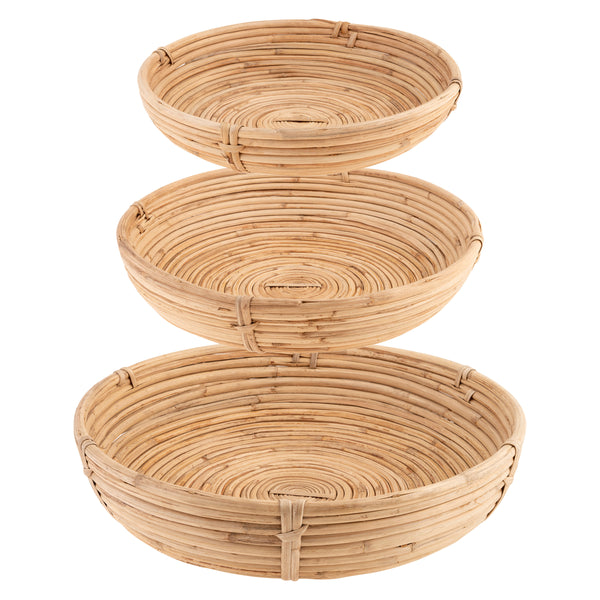 Round Rattan Bowls