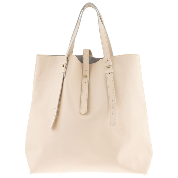 Bone leather tote bag