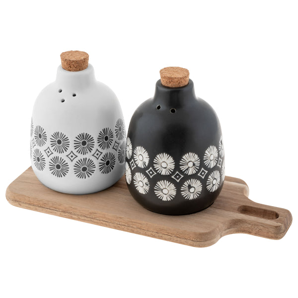 Milo Salt & Pepper With Wood Tray