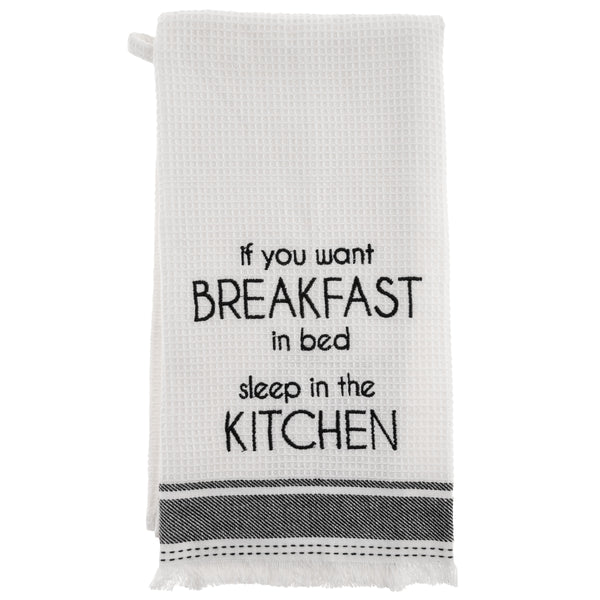 Breakfast in Bed Waffle Weave Tea Towel