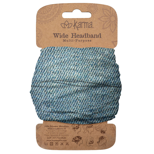 Denim Wide Headbands Packaged View