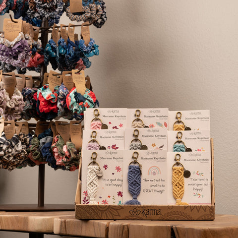 Macrame Keychain Display Assortment