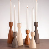 Wood Turned Candle Holder Small